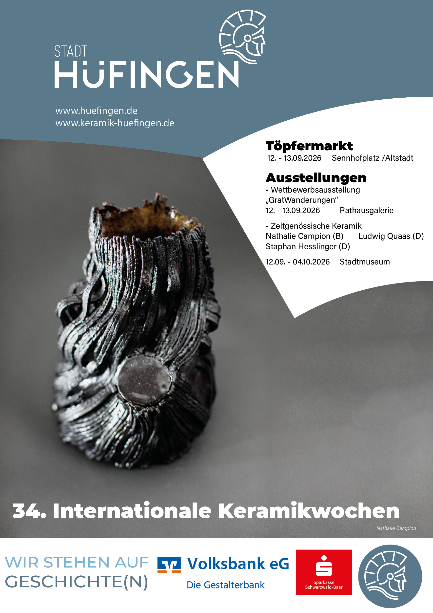 Plakat 34. Internationale Keramikwochen Hüfingen 2026